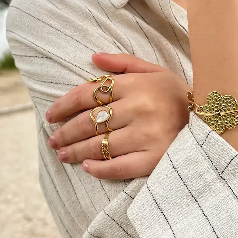 Anel ÉTERNEL Dourado – Aço Inox 2