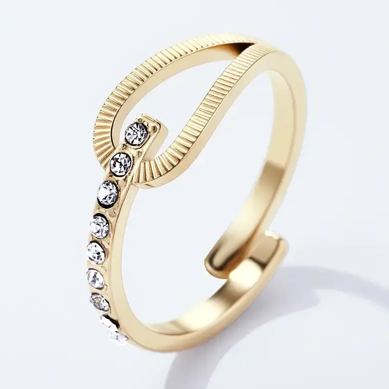 Anel LUMIÈRE Dourado – Aço Inox 1