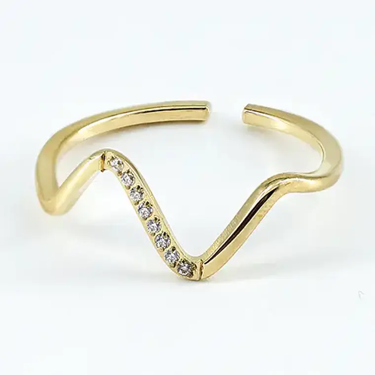 Anel VÉRA Dourado – Aço Inox 1