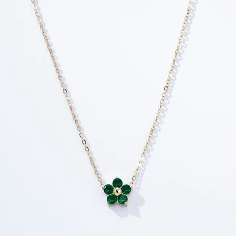 Colar FLORÉA Verde – Aço Inox