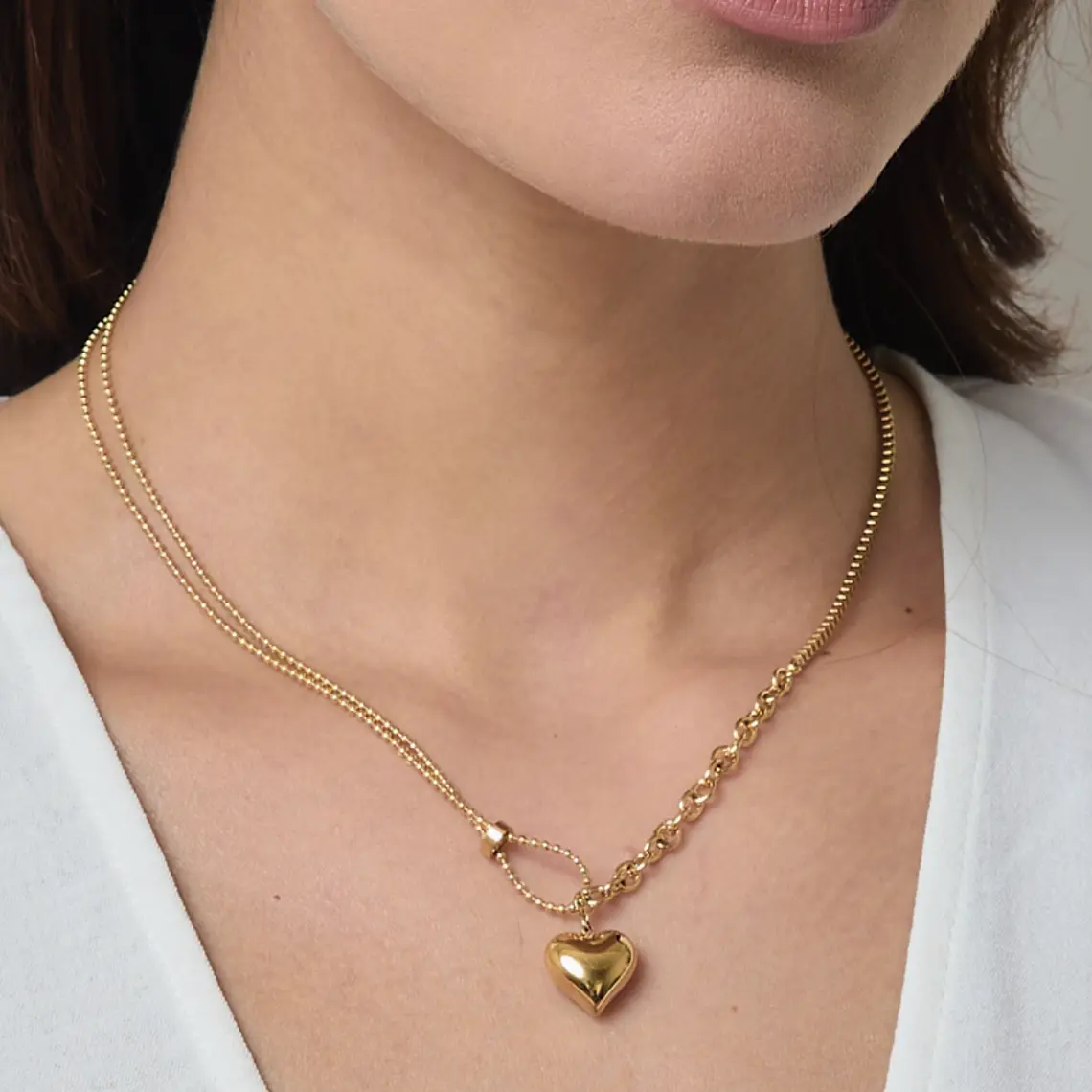 Colar AMOUR Chain Dourado – Aço Inox 2