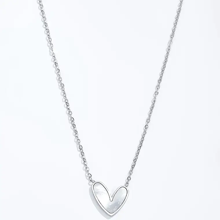 Colar AMOUR Shell Prata – Aço Inox 1