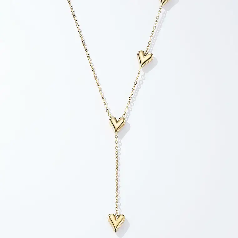 Colar AMOUR Drop Dourado – Aço Inox 1