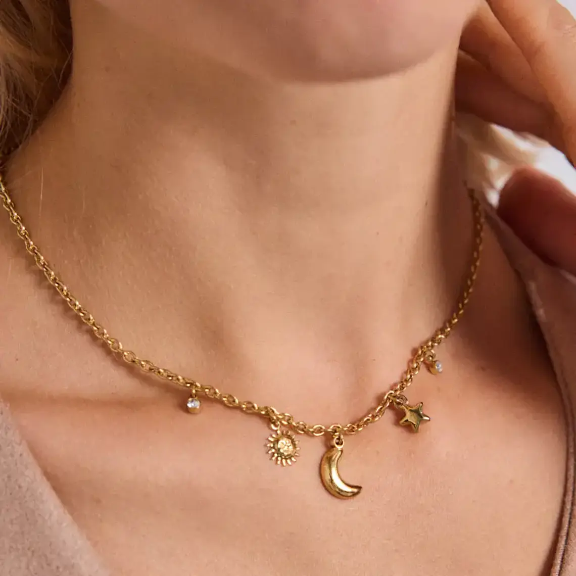 Colar ASTRIA Dourado – Aço Inox 2