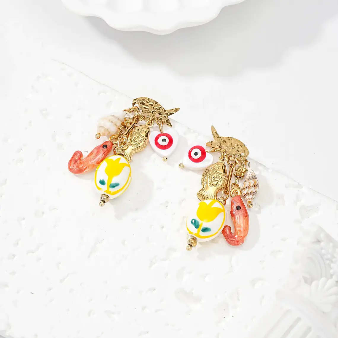 Brincos MARÉ Dourado – Aço Inox 1