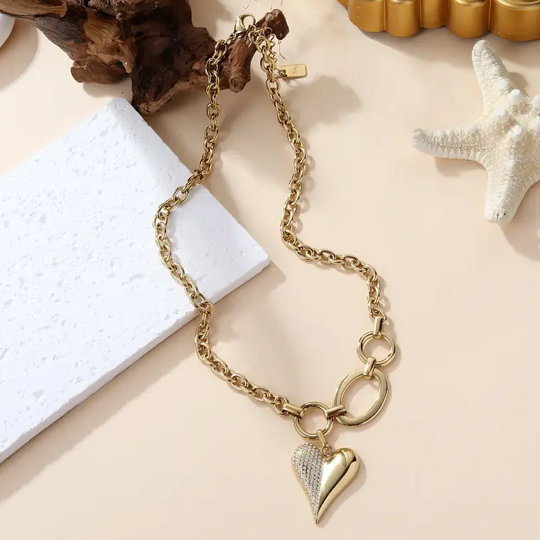Colar HEART Luxe Chain – Dourado 2