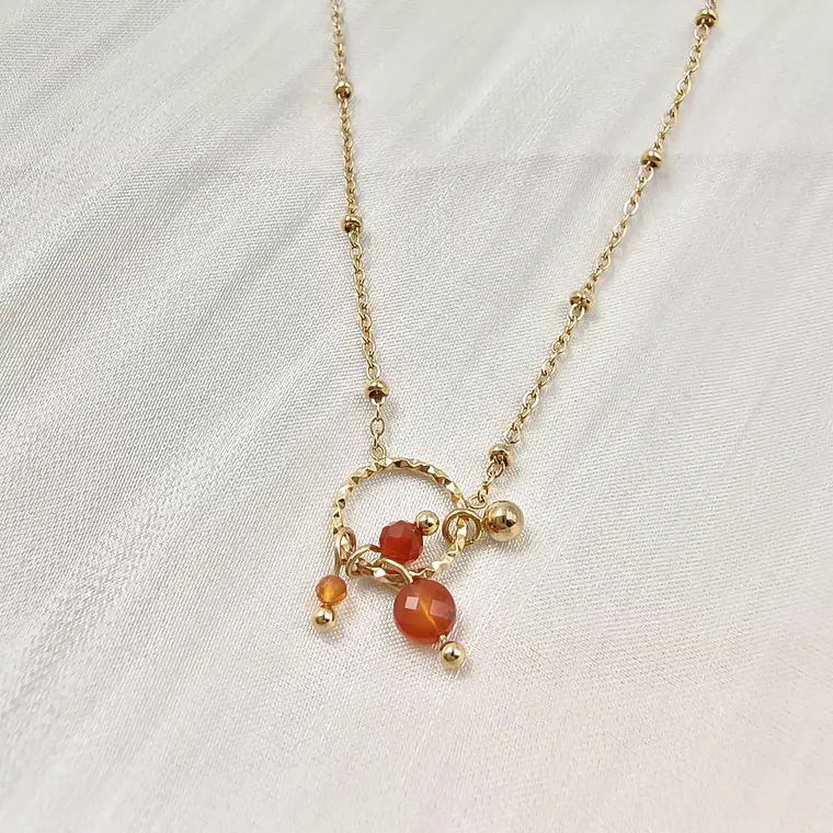 Colar Golden Circle Coral 1