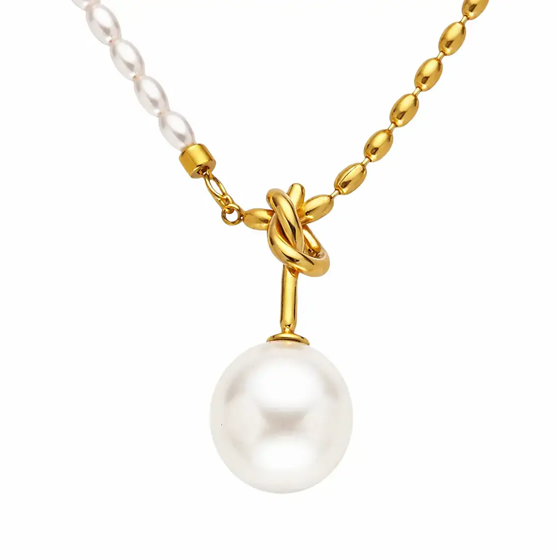 Colar Pérola Elegance em Aço Inoxidável Banhado a Ouro 18K 2