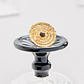 Anel Ajustável Solar Black Stone Dourado em Aço Inoxidável - Thumbnail 2