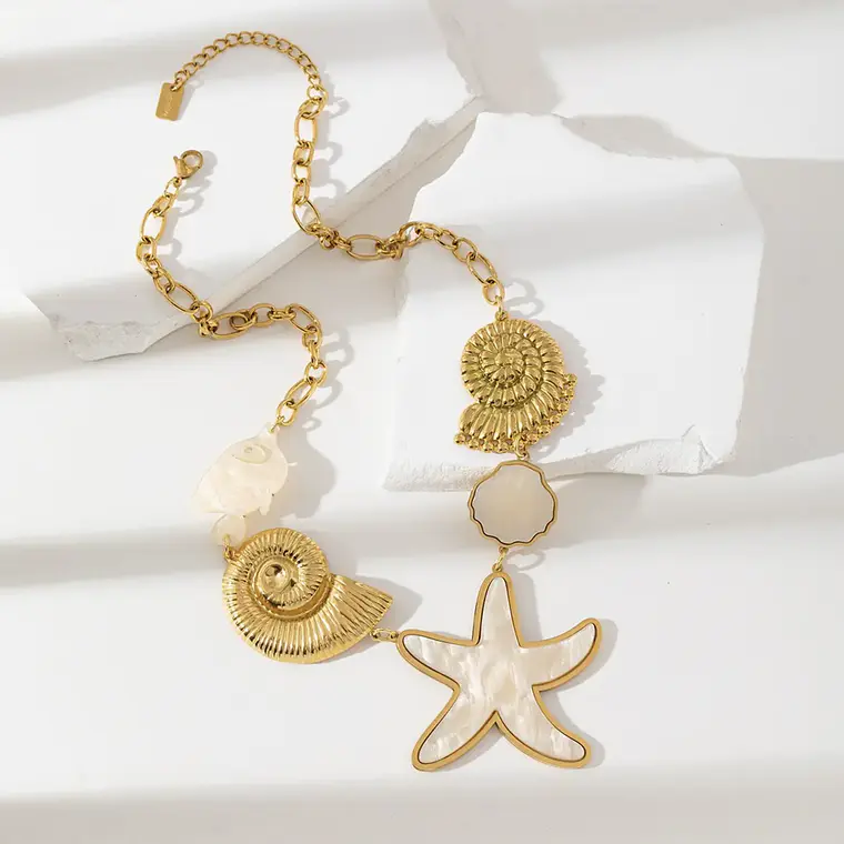 Colar Ocean Pearl Dourado 1