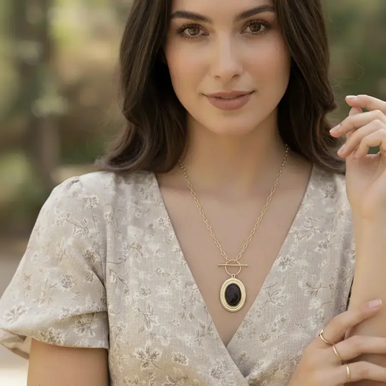Colar Elegance Black Gold 1