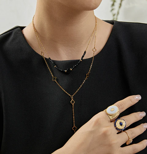 Colar Black Clover Elegance
