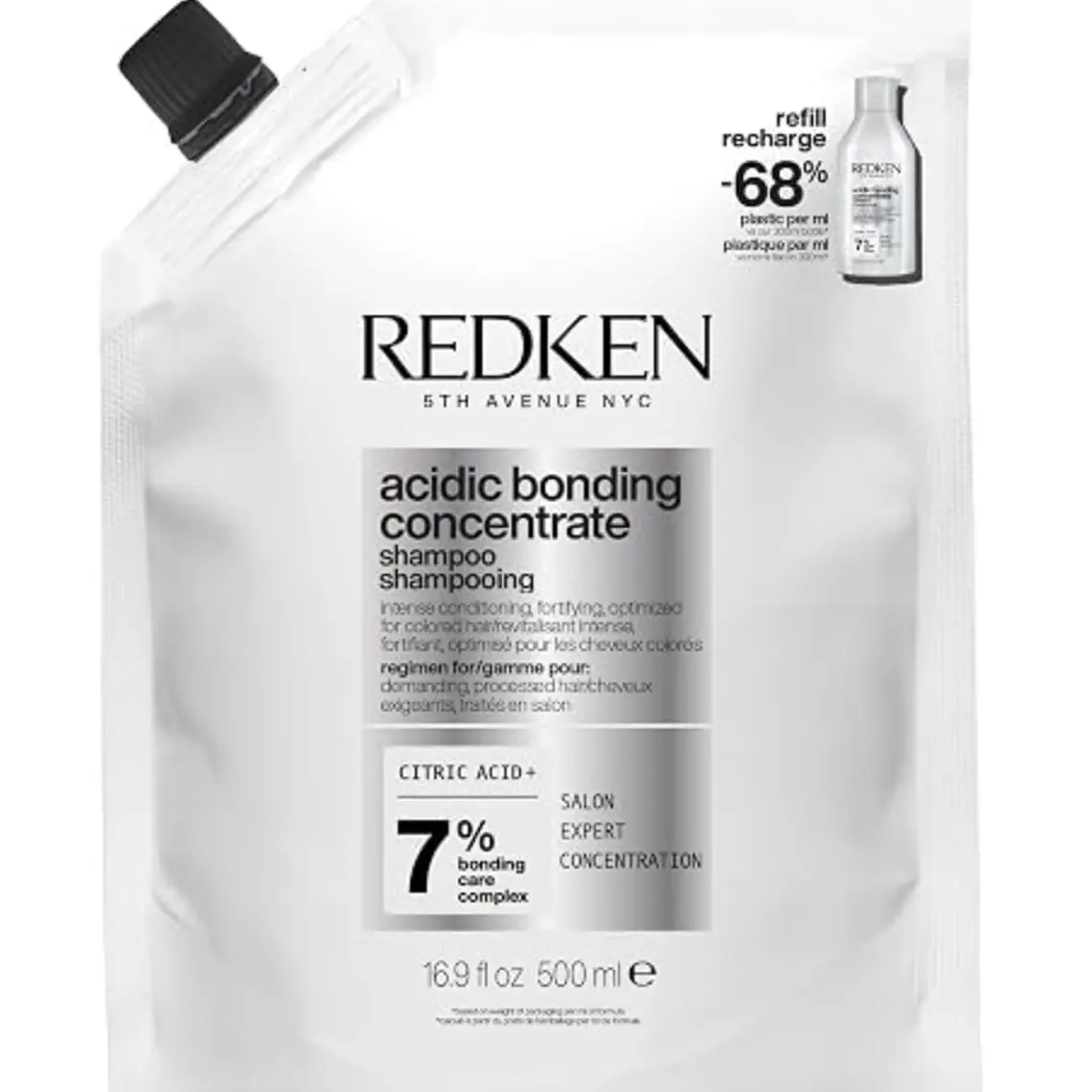 Redken Acidic Bonding Concentrate Shampoo Refill 500 ml – Recarga para Cabelos Danificados 1