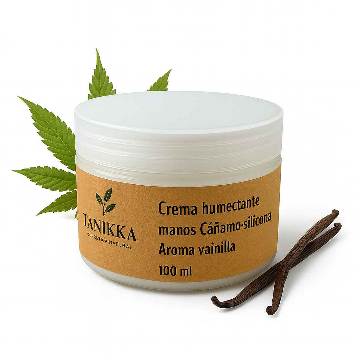 Crema de manos Cañamo-Silicona + Vitamina E aroma Vainilla 100 ml 1