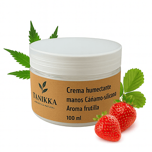 Crema de manos Cañamo-Silicona + Vitamina E aroma Frutilla 100 ml