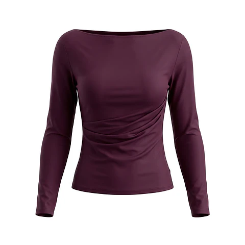 Camiseta modelo  drapeado 