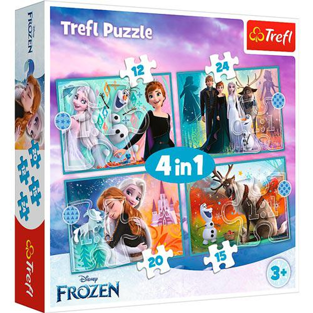 Trefl- Puzzle 4 em 1 - Frozen