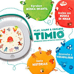 TIMIO - Brinquedo áudio interativo educativo c/ leitor e 5 discos