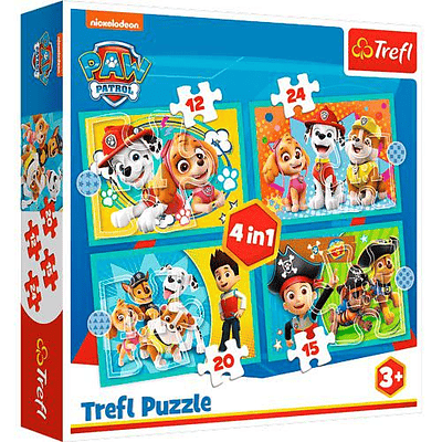 TREFL - Puzzle Paw Patrol 4 em 1
