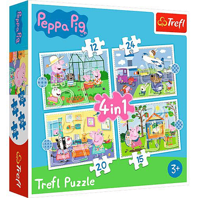 TREFL - Puzzle Peppa Pig 4 em 1