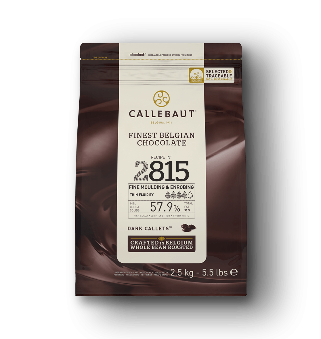 (Reemplaza a 811) Chocolate 2815 - 57,9% Semi Amargo Alta fluidez| Callebaut (Granel o 10 kg)