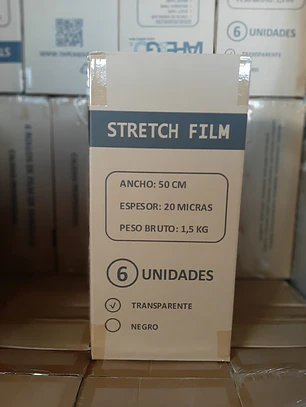 Film de embalaje transparente 1,5Kg (caja de 6 unidades)