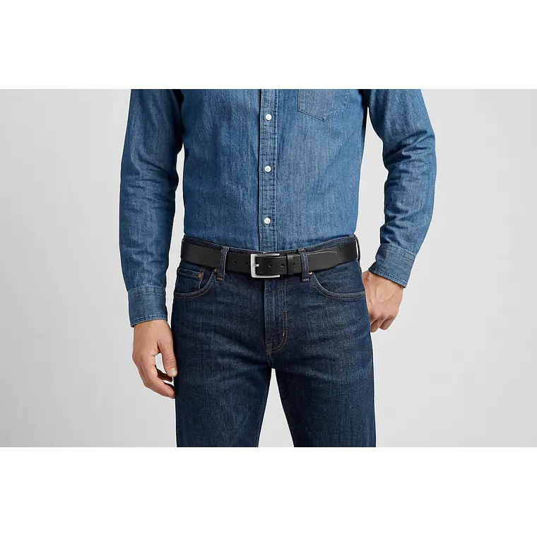 Cinturón Hombre Casual Negro 40mm 2