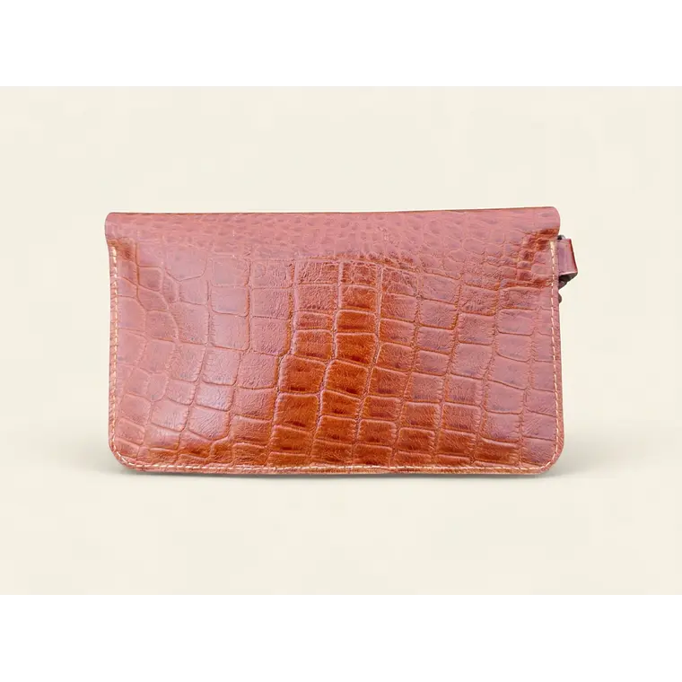 Billetera Mujer Multipropósito Camel Croco 12