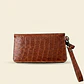 Billetera Mujer Multipropósito Camel Croco - Miniatura 7