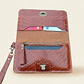Billetera Mujer Multipropósito Camel Croco - Miniatura 5