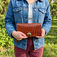 Billetera Mujer Multipropósito Camel Croco - Miniatura 1