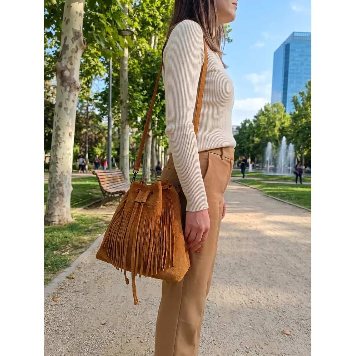 Cartera Venecia Gamuzón 1