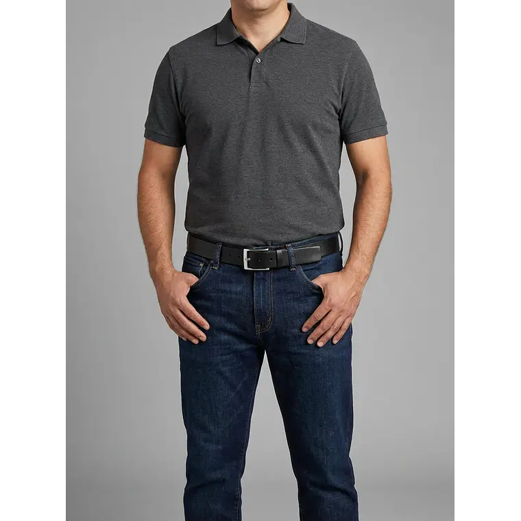 Cinturón Hombre Casual Negro 40mm 2