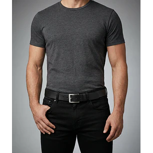 Cinturón Hombre Casual Negro 40mm