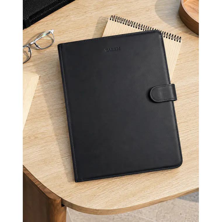 Carpeta de Cuero Rígida — Tamaño Oficio 17