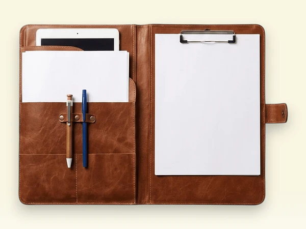 Cómo elegir una carpeta de cuero para documentos: tamaño, material y personalización