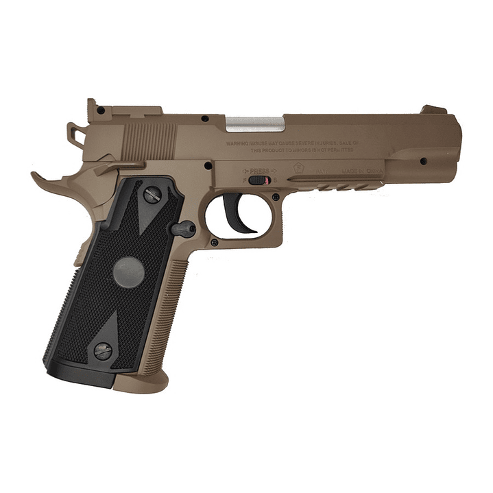 PISTOLA CO2 SWISSARMS P1911 MATCH TAN 4.5 20BB 1