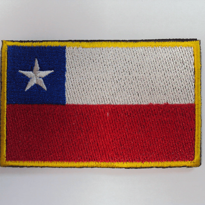 PARCHE BORDADO BANDERA CHILENA COLORES 9PA-0120 1
