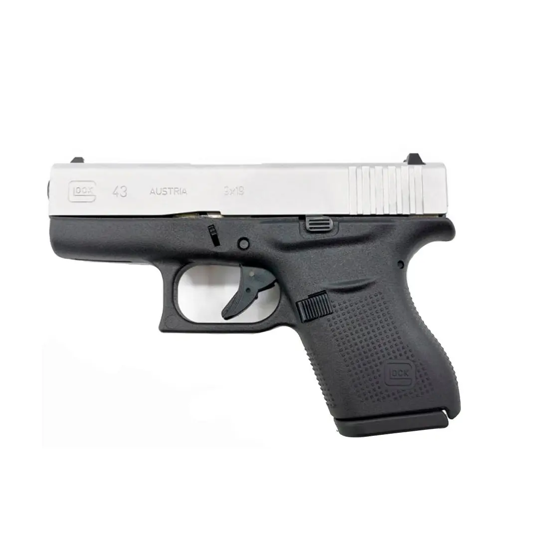 PISTOLA GLOCK MODELO 43 SILVER G5 CAL9MM 10T 1