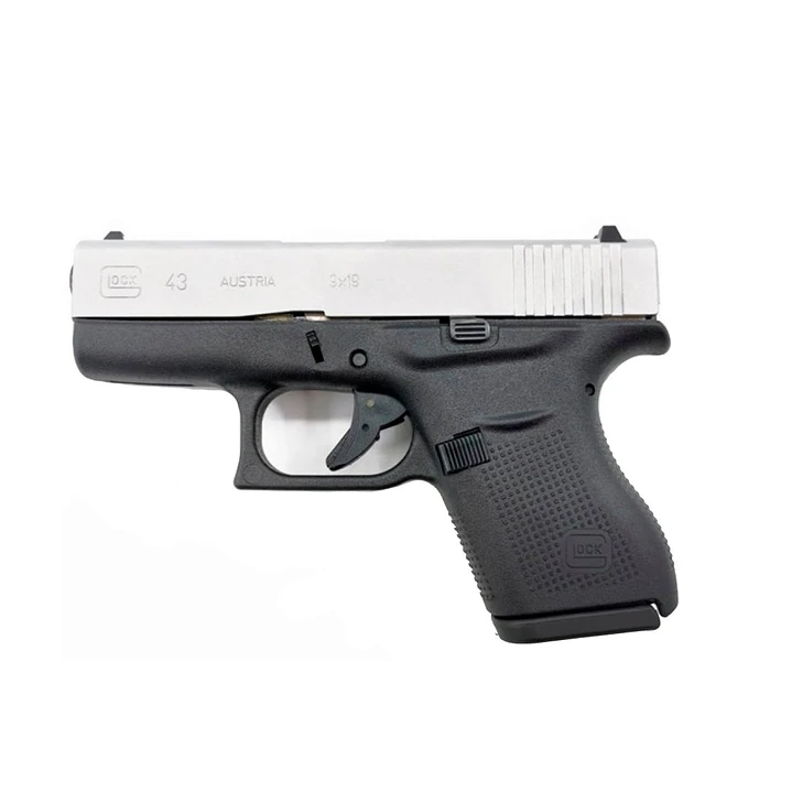 PISTOLA GLOCK MODELO 43 SILVER G5 CAL9MM 10T 1