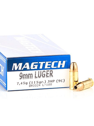 BALA MAGTECH 9X19 MM JHP 115GR