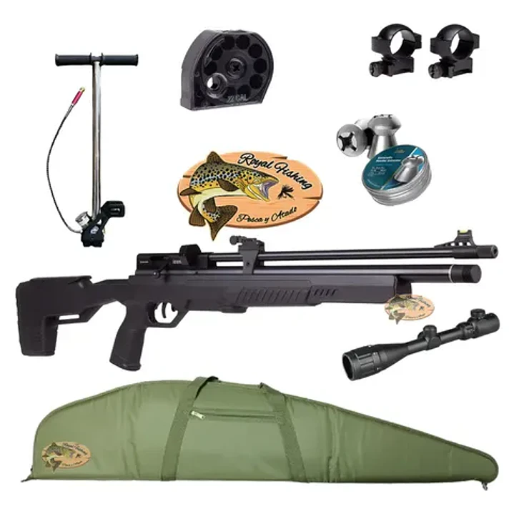 KIT-RIFLE ICON5.5 MIRA MONTURA POSTON-FUNDA Y BOMB 1