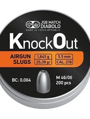 POSTON JSB KNOCK OUT 5.5 200PCS 25.39GR CAL.216