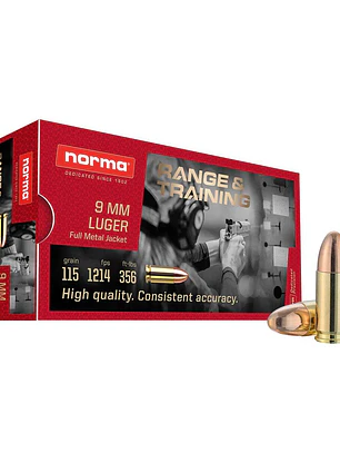 NORMA CAL9MM LUGER 115G