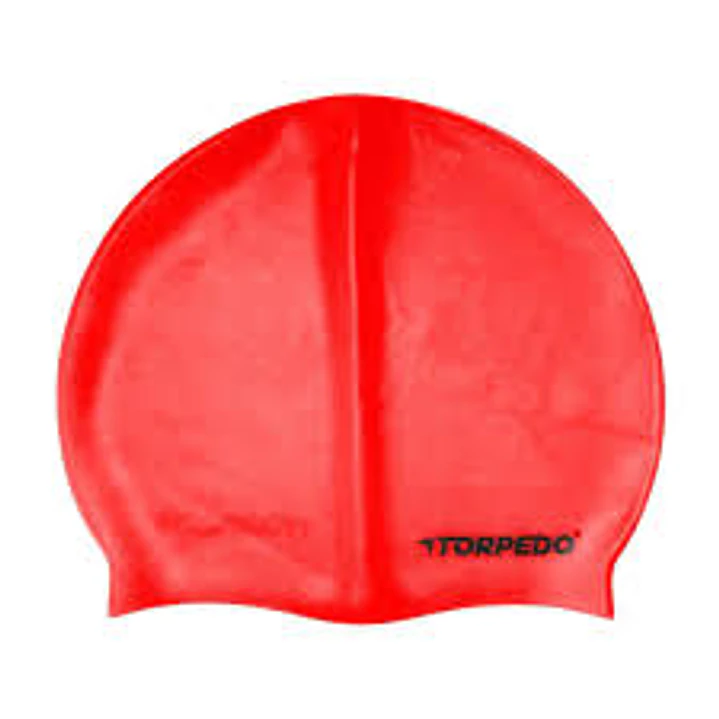 GORRA NATACION TORPEDO SILICONA BLCA-ROJ-NEG 2