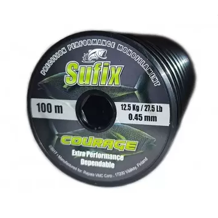 NYLON SUFIX COURAGE 0.45 TRANSPARENTE 1