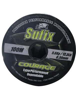 NYLON SUFIX COURAGE 0.30 TRANSPARENTE