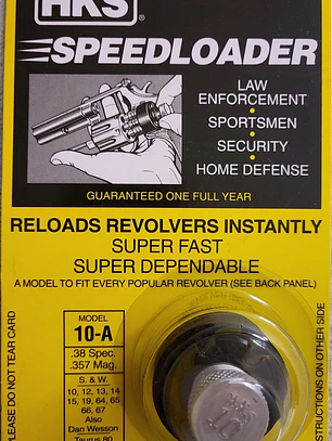 CARGADOR RAPIDO HKS (SPEED LOADER) CAL.38 6 TIROS MOD 10-A