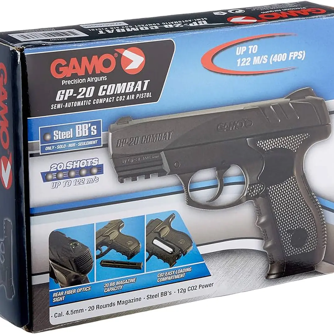 PISTOLA GAMO GP-20 COMBAT CO2 4.5 20BALINES 1