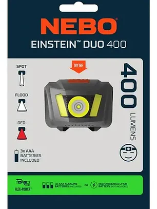 NEBO LINTERNA FRONTAL RECARGABLE EINSTEIN DUO 400